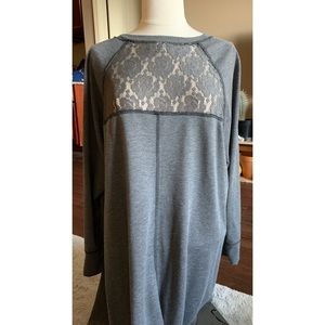 Grey Lace Sweater